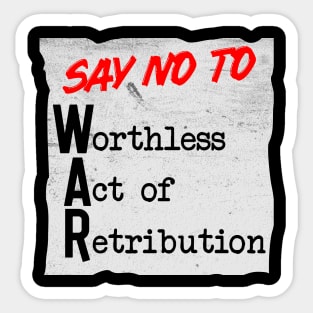 No To War Sticker